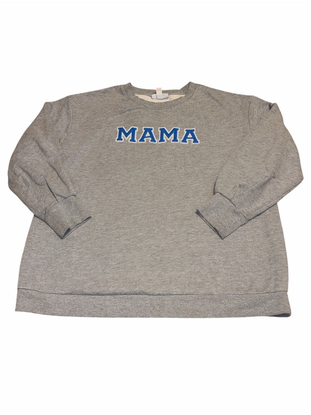 Isabel Maternity by Ingrid & Isabel Gray Sweatshirt with Blue MAMA Lettering